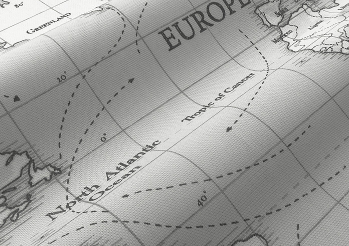 Maps, Grey - Roman Blind - Image 4